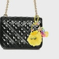 thumbnail image 2 of Unique Bargains 1 Pc Fashion Cartoon Chain Coal Ball Handbag Charm Bag Accessories Yellow, 2 of 5