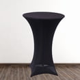 thumbnail image 2 of MasteelfCA 4 Leg Cocktail Bar Table Cover Tablecloth Wedding Party Event Decorations (Black), 2 of 8