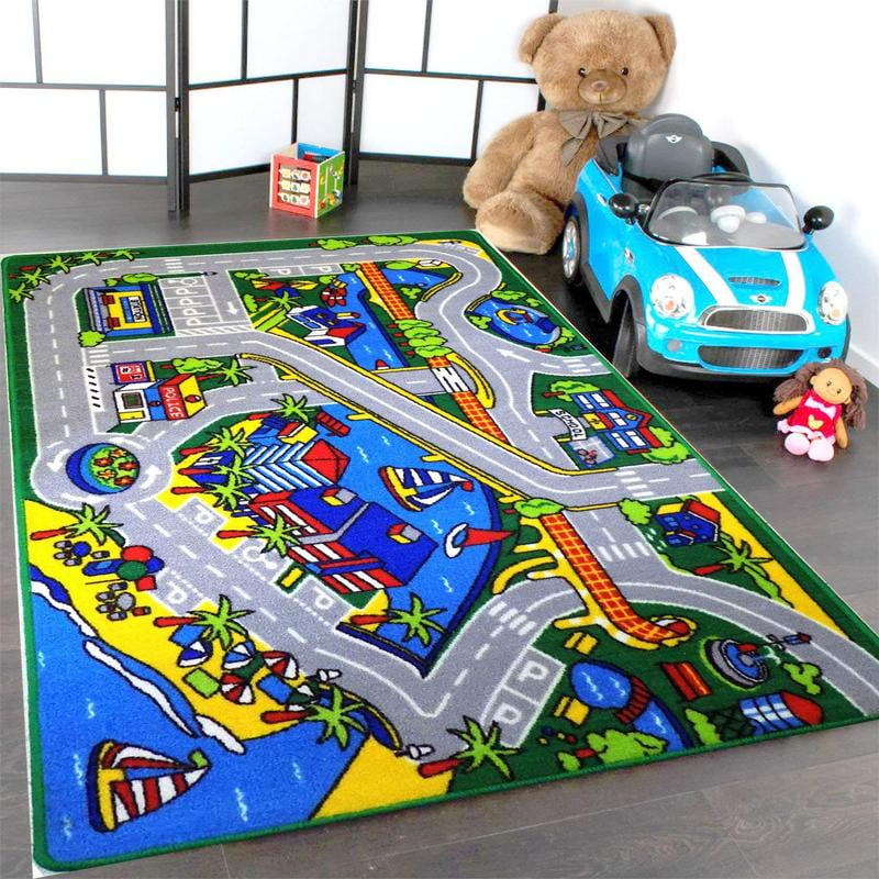 Mybecca Kids Rug Harbor Children Area Rug Non Skid Gel Backing