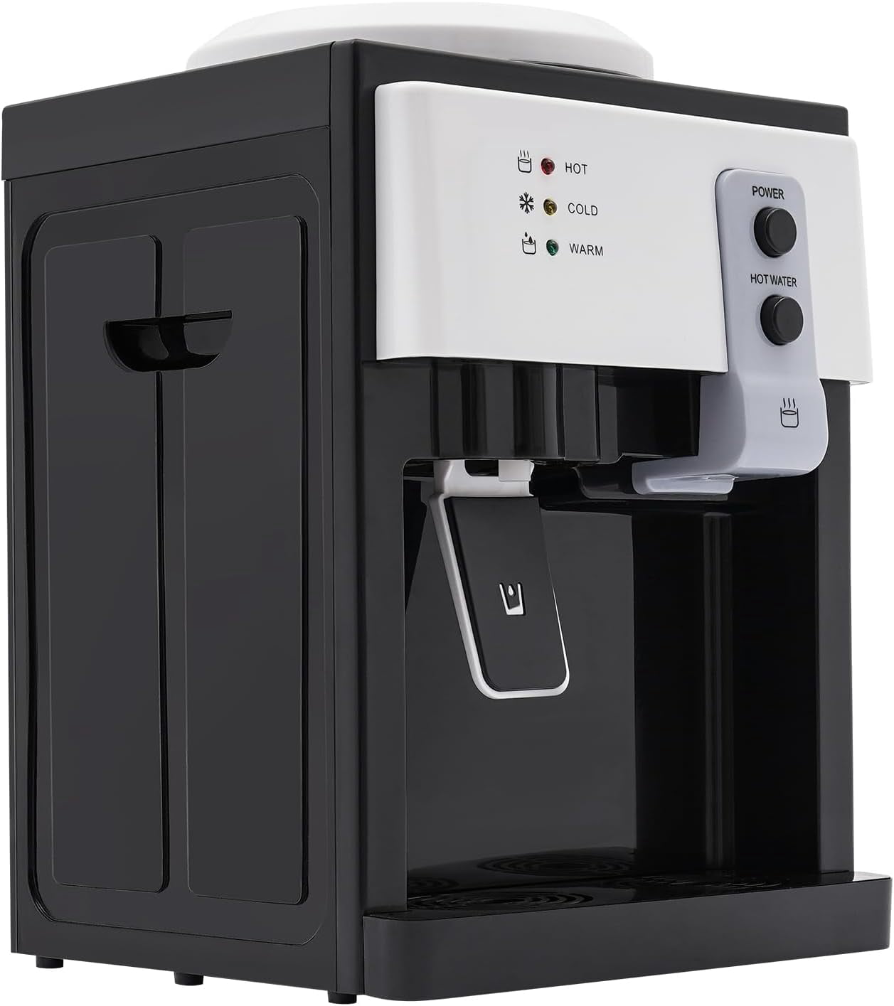Miumaeov Top Loading Water Cooler Dispenser Desktop Electric Hot Cold Water Dispenser