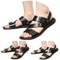 thumbnail image 6 of Sandals for Men 2025 Casual Comfortable Leather Beach Walking Driving Slingback Work Slip on Sandals, 6 of 7