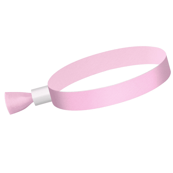 100 Pcs Cloth Event Wristbands, Colored Wrist Bands for Events, Concert Strap (Pink)
