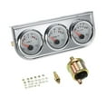thumbnail image 3 of 3 52MM Oil Pressure Fahrenheit Water Temperature Gauge Voltmeter Chrome 3 In 1 Gauge Kit  Car Motorcycle Meter, 3 of 7
