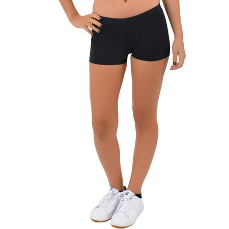 E Spandex Shorts Women Cheap Dance Shorts for Women | Team Sports Workout Shorts | Booty Shorts | Nylon Spandex | S - L Adult ()