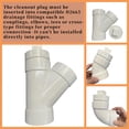 thumbnail image 2 of Adaptador de tapa de limpieza de alcantarillado hembra DWV de PVC, 6 pulgadas, blanco, 2 of 9