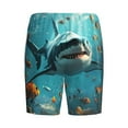 thumbnail image 2 of Lsque Realistic Ocean Shark Mens Sleep Pajama Shorts,Short Pajama Pants, Cotton Ultra-Soft Knit-XX-Large, 2 of 9