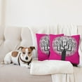 thumbnail image 4 of Ambesonne Music Throw Pillow Cover 2 Pack, Tree, 18", Hot Pink Black White, 4 of 5