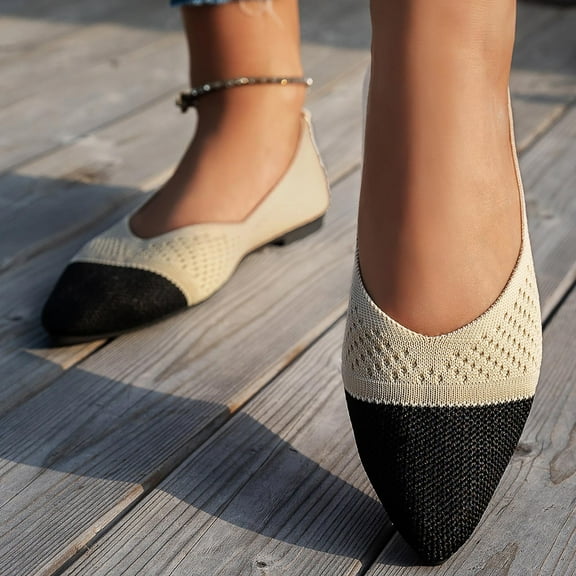 Roncen Women's Fashion Casual Slip-On Loafers - Breathable Flat Shoes with Low Heel, Versatile Comfortable Driving Shoes for Daily Wear