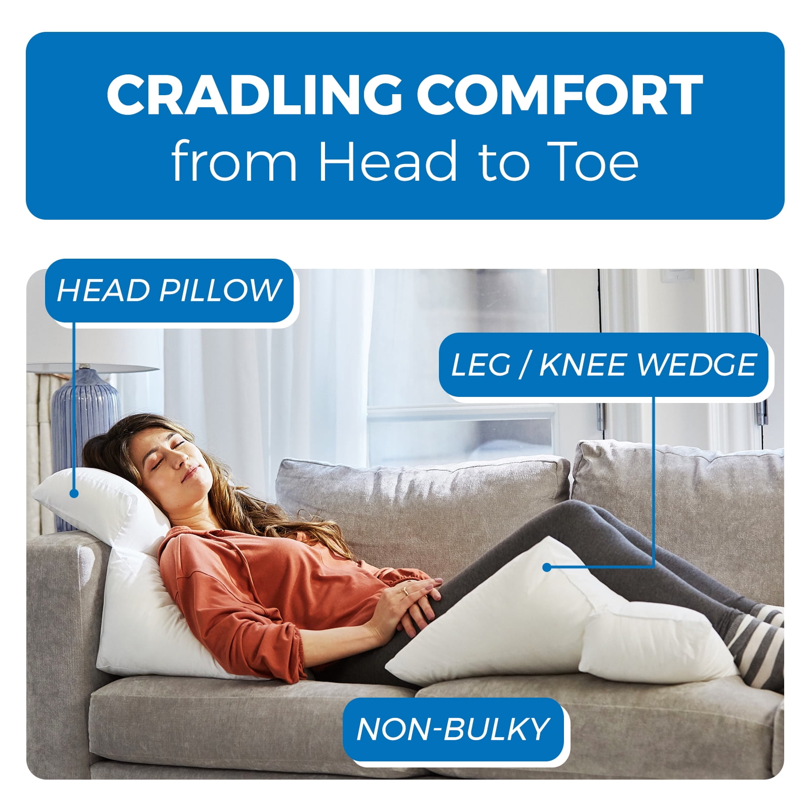 Contour Ergonomic 10 in 1 Flip Pillow for Back Side Sleepers Bed Neck Support Walmart
