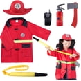 thumbnail image 1 of Disfraz de bombero infantil iPlay iLearn con walkie talkie de 3 a 7 años, 1 of 7