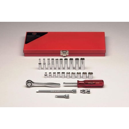 UPC: 0076799002242 | Wright Tool 1/4 In. Drive 25 Pc. 6 Pt Std And Deep Metric Socket Set