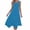 Blue, variant on Women's Maxi Dress Sleeveless Crewneck Handkerchief Hem Ruffle A-Line Tank Dresses Summer Trendy Plus Size Loose Flowy Nice Dress Casual Boho Beach Sundress