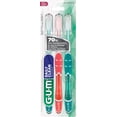 thumbnail image 2 of HENF-GUM Technique Daily Clean Toothbrush with Quad-Grip Handle & Stay Clean Cap, Compact Head & Soft Bristles, 3 Toothbrushes, Multicoloured, 2 of 4