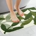 thumbnail image 2 of Unique Bargains Bathroom Rugs Soft Plush Fluffy Non-Slip Printing Quick Dry Bath Rugs Leaf-1 18"x26", 2 of 7