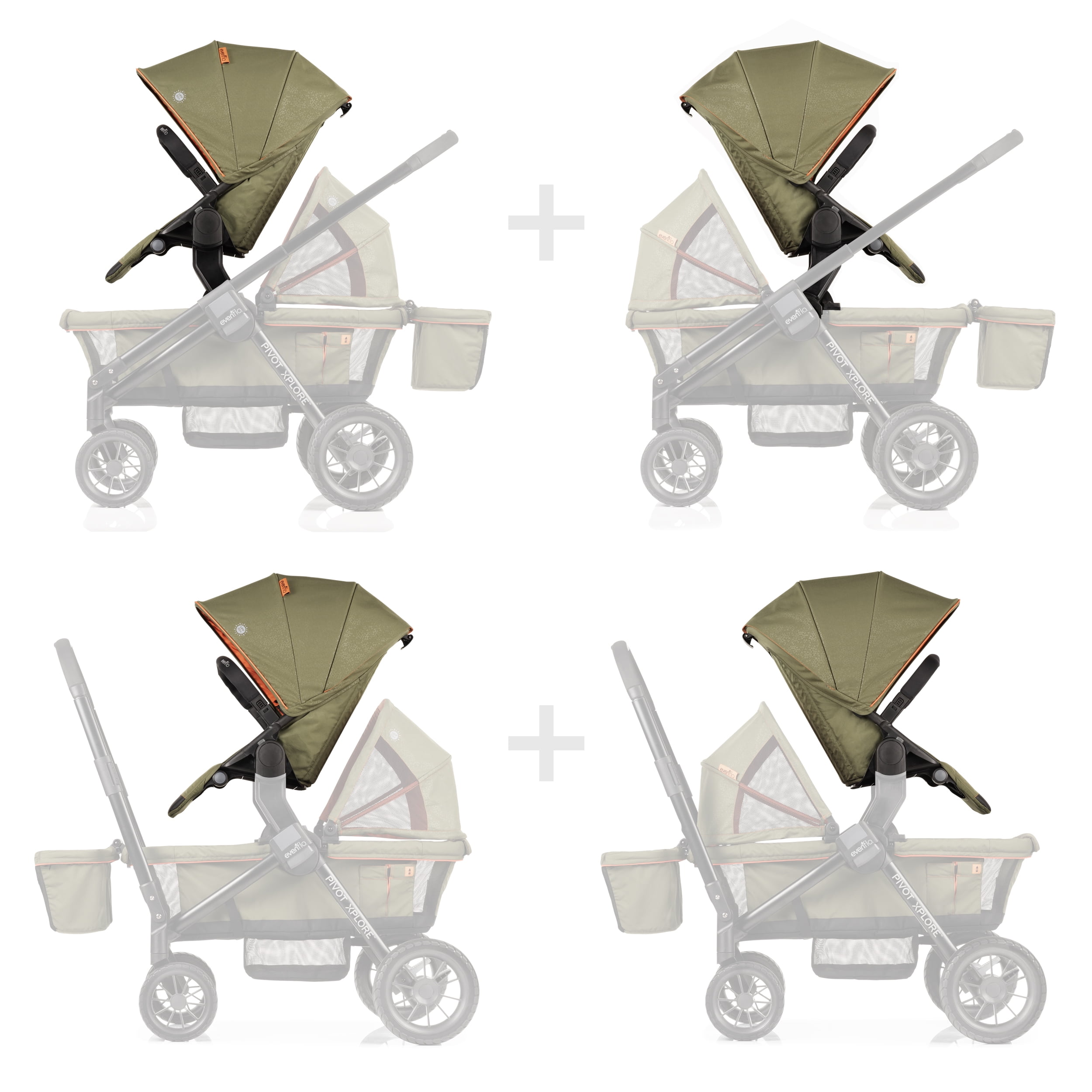Pivot Xplore Stroller Wagon Second Seat (Ranger Green)