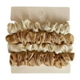 thumbnail image 1 of Chouchous Couleur Unie 4 Pcs Doux Satin Queue de Cheval Bandeaux, 1 of 10