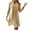 Khaki, variant on XFLWAM Women's 2 Piece Dress Outfits Solid Color Crew Neck Sleeveless Dress Lace Hollow Out Long Sleeve Cardigan Casual Sets Purple XXL