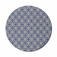 thumbnail image 1 of Geometric Mouse Pad for Computers, Flower Portuguese Azulejo Pattern Oriental Influences, Round Non-Slip Thick Rubber Modern Gaming Mousepad, 8" Round, Violet Blue Orange Green, by Ambesonne, 1 of 2