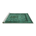 thumbnail image 2 of Ahgly Company Machine Washable Indoor Rectangle Persian Turquoise Blue Traditional Area Rugs, 6' x 9', 2 of 4