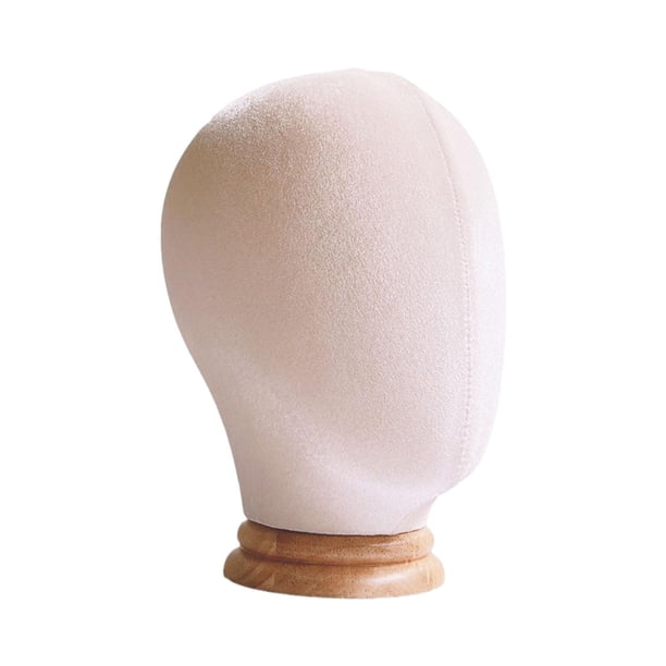 Soporte de postizo para exhibición de peluca Yuyangstore Cabeza de peluca maniquí de exhibición de estilismo beige