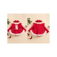 thumbnail image 3 of Okbabeha Newborn Baby Girl Christmas Outfit Clothes 0 3 6 9 12 18 24Month Velvet Romper Dress one-piece Bodysuit Xmas Dress Winter, 3 of 8