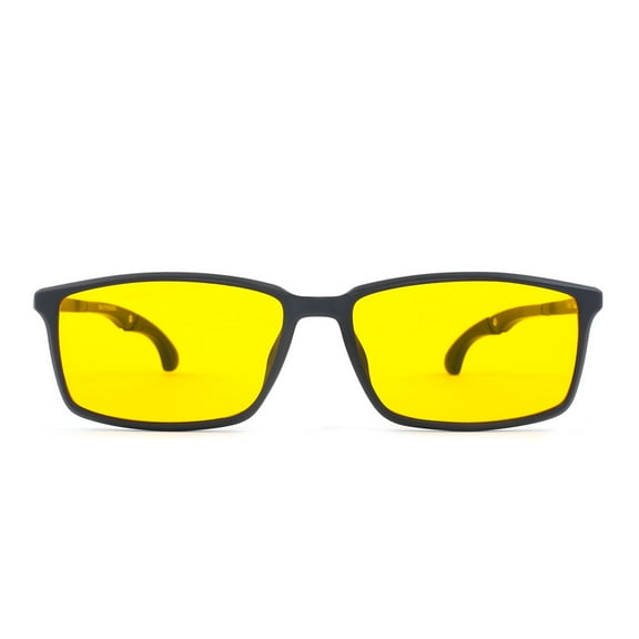 Gaming Eyewear Unisex Blue Light Blocking Glasses Clear Lens TR90 Frame (Black)