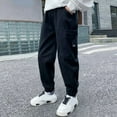 thumbnail image 2 of Boy's Cargo Pants Flap Pocket Drawstring Waist Casual Jogger Pants Athletic Hiking Trousers High Stretch Multi-Pocket Durable Cargo Pants, 2 of 5