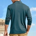 thumbnail image 4 of Ceisia Men's Slim-Fit Contrast-Trim Long-Sleeve Polo Shirt Multi-Solid for All-Season Casual Gift, 4 of 8