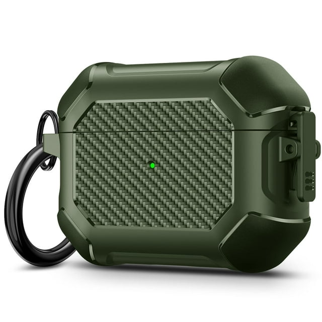 Maxjoy AirPods Pro 2nd Generation Case, Carbon Fiber Secure Lock Clip