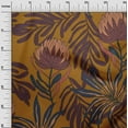 thumbnail image 3 of oneOone Viscose Jersey Brown Fabric Tropical Floral Dress Material Fabric Print Fabric By The Yard 60 Inch Wide, 3 of 4