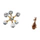 thumbnail image 5 of Figura moderna de esfera burbuja, adorno de mesa, escultura decorativa para escritorio, oficina, estante, sala de estar, dormitorio, librería, recuerd, 5 of 8