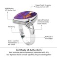 thumbnail image 6 of 925 Sterling Silver Ring Copper Purple Turquoise Handmade Jewelry, 6 of 10