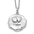 thumbnail image 2 of Auriga 925 Sterling Silver Rhodium-plated Antiqued For You My Sister. Necklace for Women 18", 2 of 6