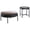Sandy Black - 2-Piece, variant on Ozella 3-piece Round Coffee and End Table Set Sandy Black
