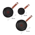 thumbnail image 2 of Set 3 Sartenes 12/20/24 cm T-Fal Antiadherente Terracota, 2 of 5