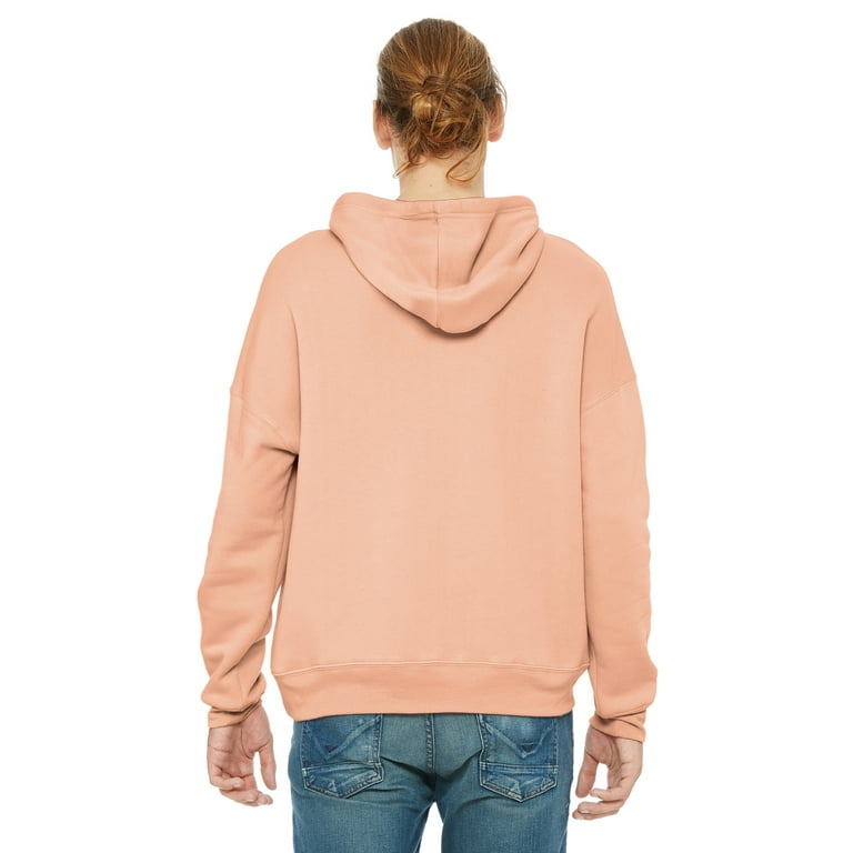 The Bella + Canvas Unisex Sponge Fleece Pullover Hoodie - PEACH - S -  Walmart.com