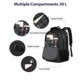 thumbnail image 5 of Matein 17'' Laptop Backpack, Flight Approved Carry on Travel Backpack with Luggage Strap for Men Women, Black, 5 of 9