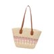 thumbnail image 5 of Bolso de hombro para mujer, bolso bandolera, bolso tote portátil, bolso de playa tejido para el trabajo. Rosa beige, 5 of 9