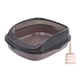 thumbnail image 1 of Caja de arena para gatos, suministros para mascotas, inodoro para gatos, semicerrado, arenero grande, parte superior abierta para mascotas marrón medio, 1 of 9