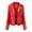 Red, variant on Odeerbi Jackets for Women 2025 Slim Leather Stand Collar Zip Motorcycle Suit Belt Coat Jacket Tops Red