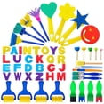 thumbnail image 1 of Shisuyan Paint Tools Assorted Color 53 Pieces Set 13X0.39In, 1 of 7