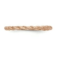 thumbnail image 3 of 14K Rose Gold Polished Twisted Rope Ring Size 7.5, 3 of 6