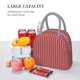 thumbnail image 5 of Balery Stripes Red White Bolsa de Almuerzo para Mujeres, Caja de Almuerzo, Bolsa de Almuerzo Pequeña Impermeable, Tote de Almuerzo Reutilizable con Gran Capacidad, 5 of 6