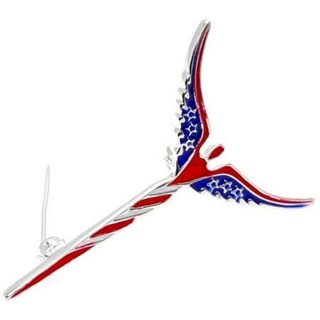 Lavaggi Jewelry Sterling Silver American Inspirational Angel Pin Patriotic Brooch, 925 Designer