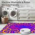 thumbnail image 5 of ODIKA 5'x7' Machine Washable Non-Slip Area Rug, Joyful Wag Swirl Decorative Flooring With Playful Appeal High Traffic Rug, Blue, 579618, 5 of 7