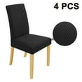 thumbnail image 1 of 4 Pack Super Fit Stretch Removable Washable Dining Chair Protector Cover Seat SlipcoverBlack, 1 of 5