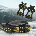 thumbnail image 4 of Elegant Choise Walk Traction Cleats,Stainless Steel Studs Ice Snow Grips Non-Slip Over Footwear Shoe/Boot Crampons Ice Cleats Grippers for Hiking,Climbing,Walking,Jogging (S:31-36), 4 of 12