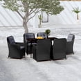 thumbnail image 3 of vidaXL 5 Piece Patio Dining Set Black, 3 of 25