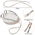 thumbnail image 2 of 2PCS Eyeglasses Chain, Eyeglass Chains Holders Beaded Glasses, Cord Anti-slip Glasses for Women Glasses Cord Lanyard , Sports (Green, Pink, 2 of 7