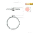 thumbnail image 5 of ANGARA Natural Diamond Solitaire Beaded Shank Ring in 14K White Gold for Women (Size-5.1mm| Color-I-J| Clarity-I1-I2) | April Birthstone, Anniversary, Jewelry Gift for Women | Natural Diamond Ring, 5 of 9